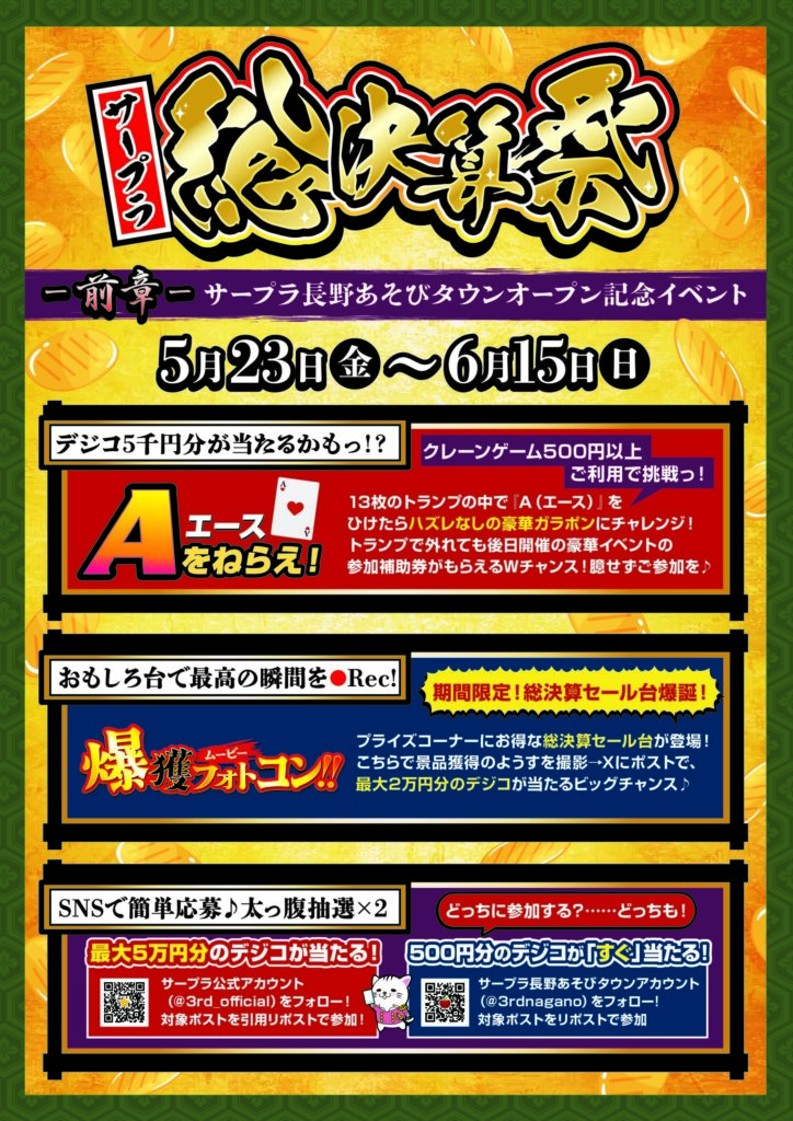 サープラ総決算祭バナー